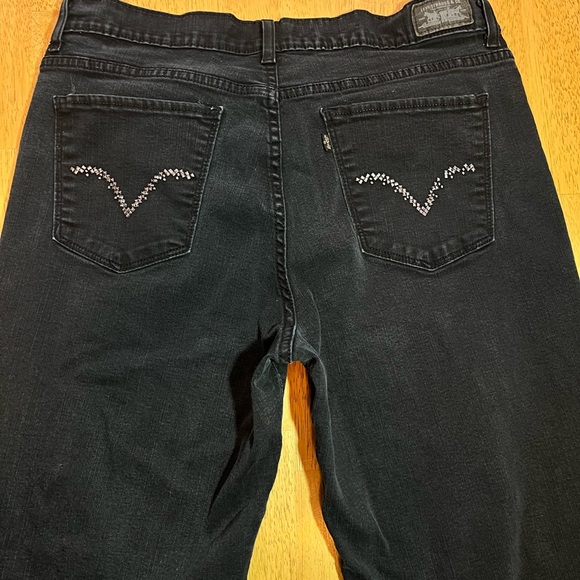 Levi’s 512 Perfectly Slimming Bootcut Denim Jeans Stretch Black Size 16 S/C - Picture 3 of 11